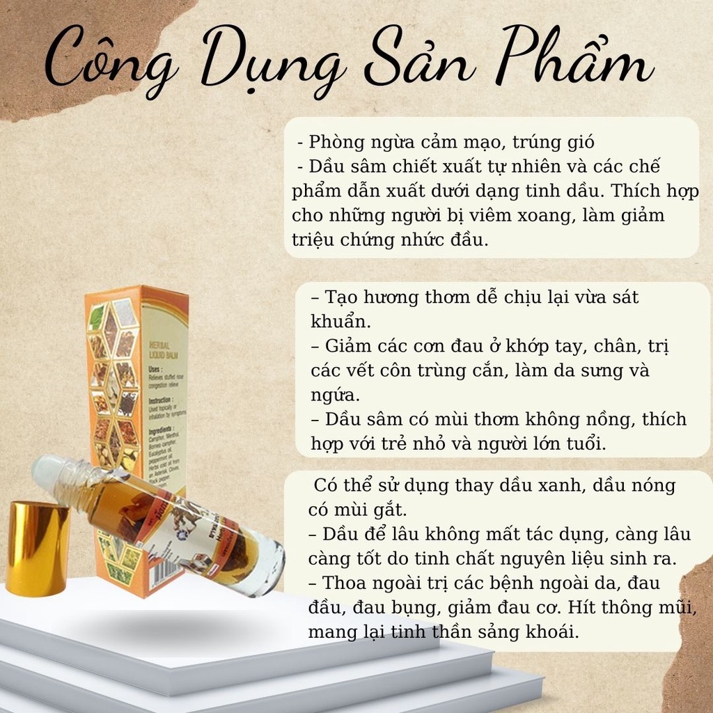 Dầu Lăn 26 Vị Thảo Dược OTOP 8ml Thái Lan
