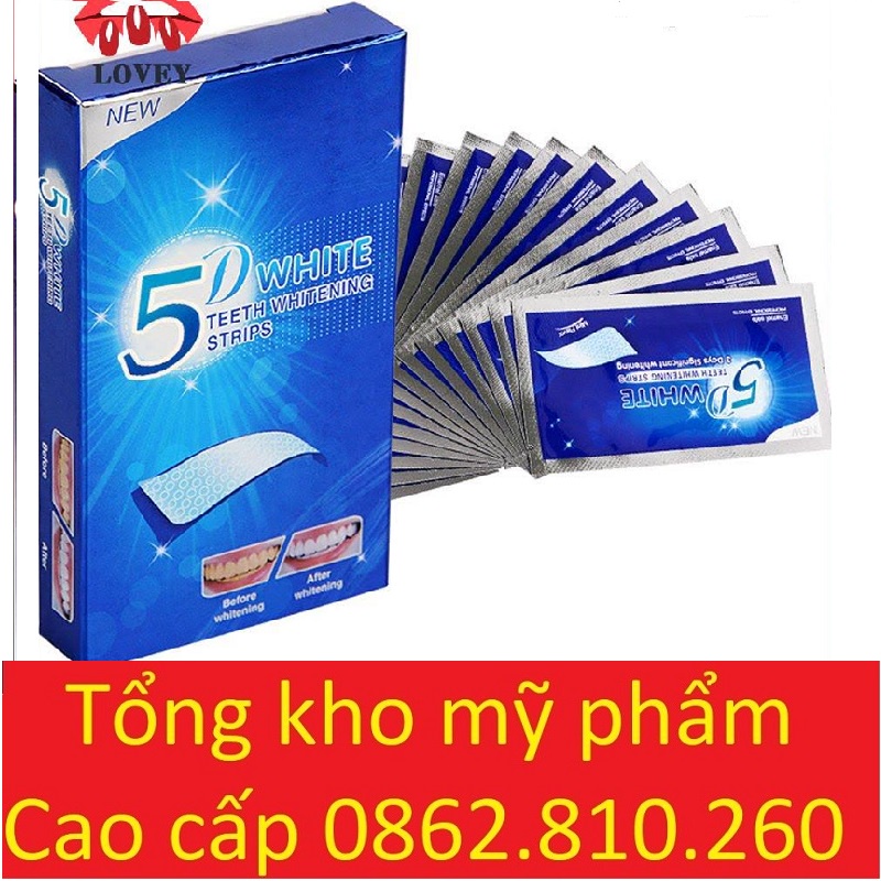 Box 7 stickers white teeth convenience 3D White teeth whitening strips