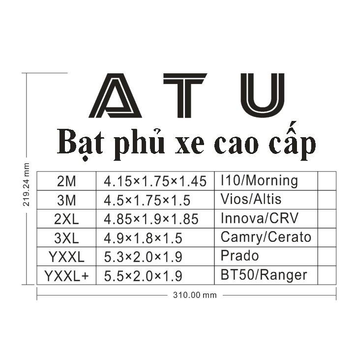 Bạt phủ toàn xe 3 LỚP cao cấp chỗng xước chống nắng chống cháy cho ô tô - CarSun Store