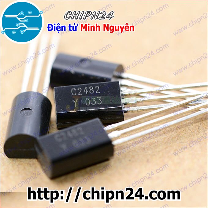 [5 con] (KT1) Transistor C2482 TO-92 NPN 100mA 300V (2SC2482 2482)