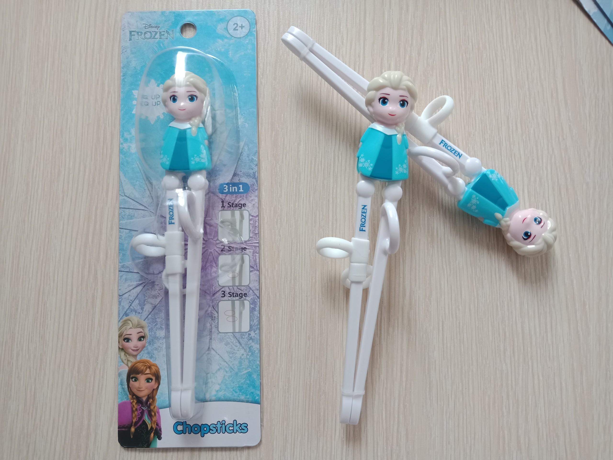 [ XẢ KHO 3 NGÀY ] Đũa tập ăn 3D Elsa, Anna