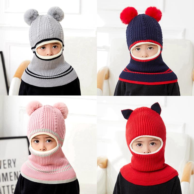 Mũ len liền khăn cổ Ninja cực ấm cho bé