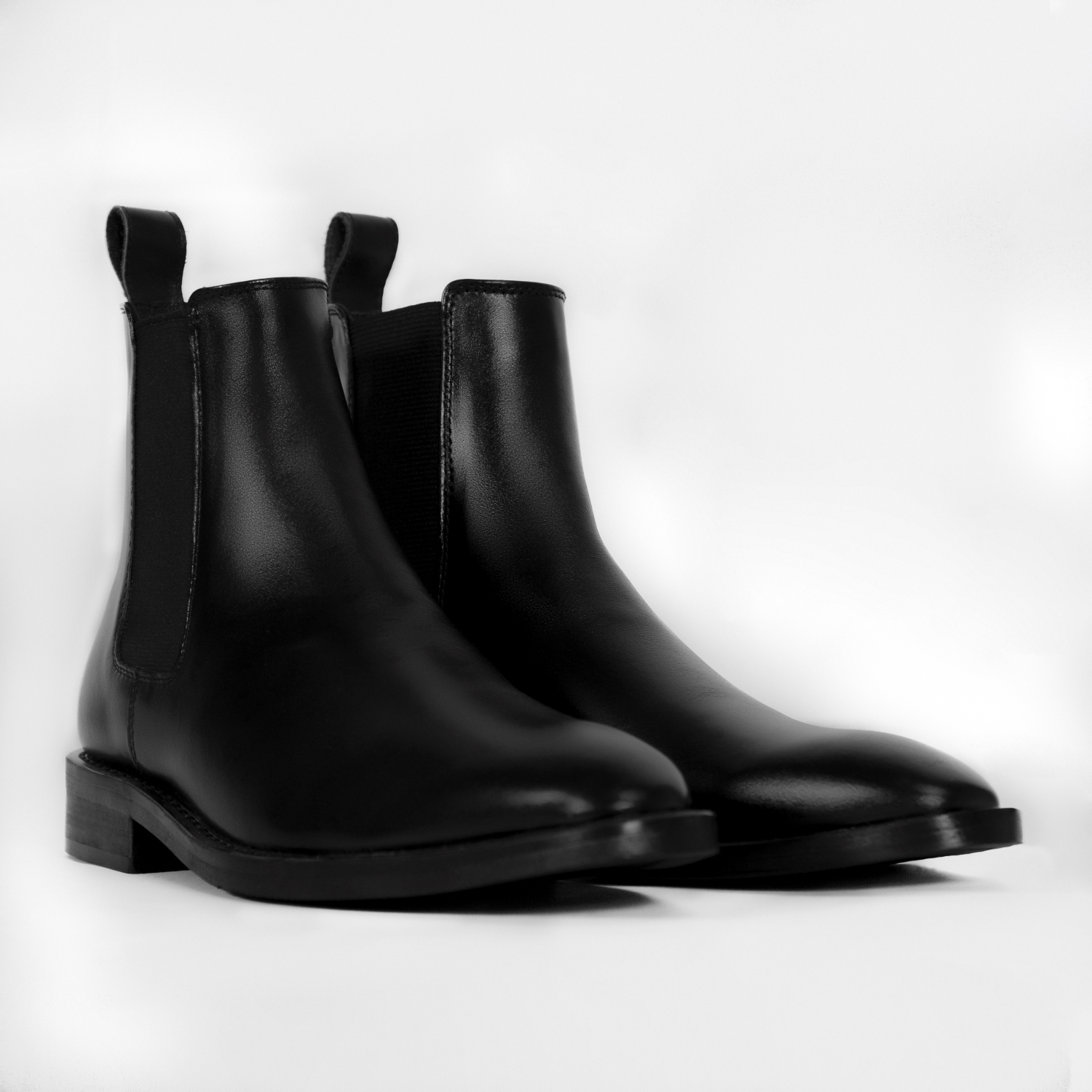 Giày tây nam chelsea boot từ da bò tấm cao cấp độn đế tăng chiều cao, Chelsea boot nam Guza kiểu giày công sở đứng font