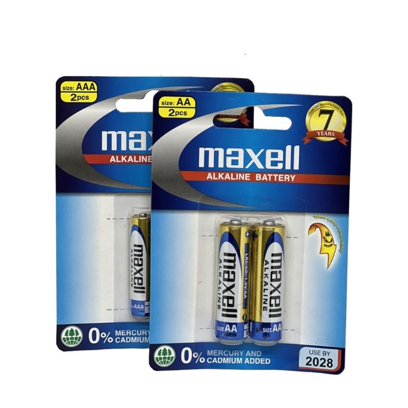 Pin Đũa AAA, Pin Tiểu AA Maxell Vỉ 2 Viên ( Pin 2A, 3A)