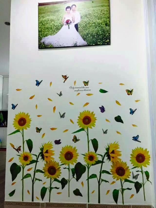 Decal dán tường Hoa hướng dương