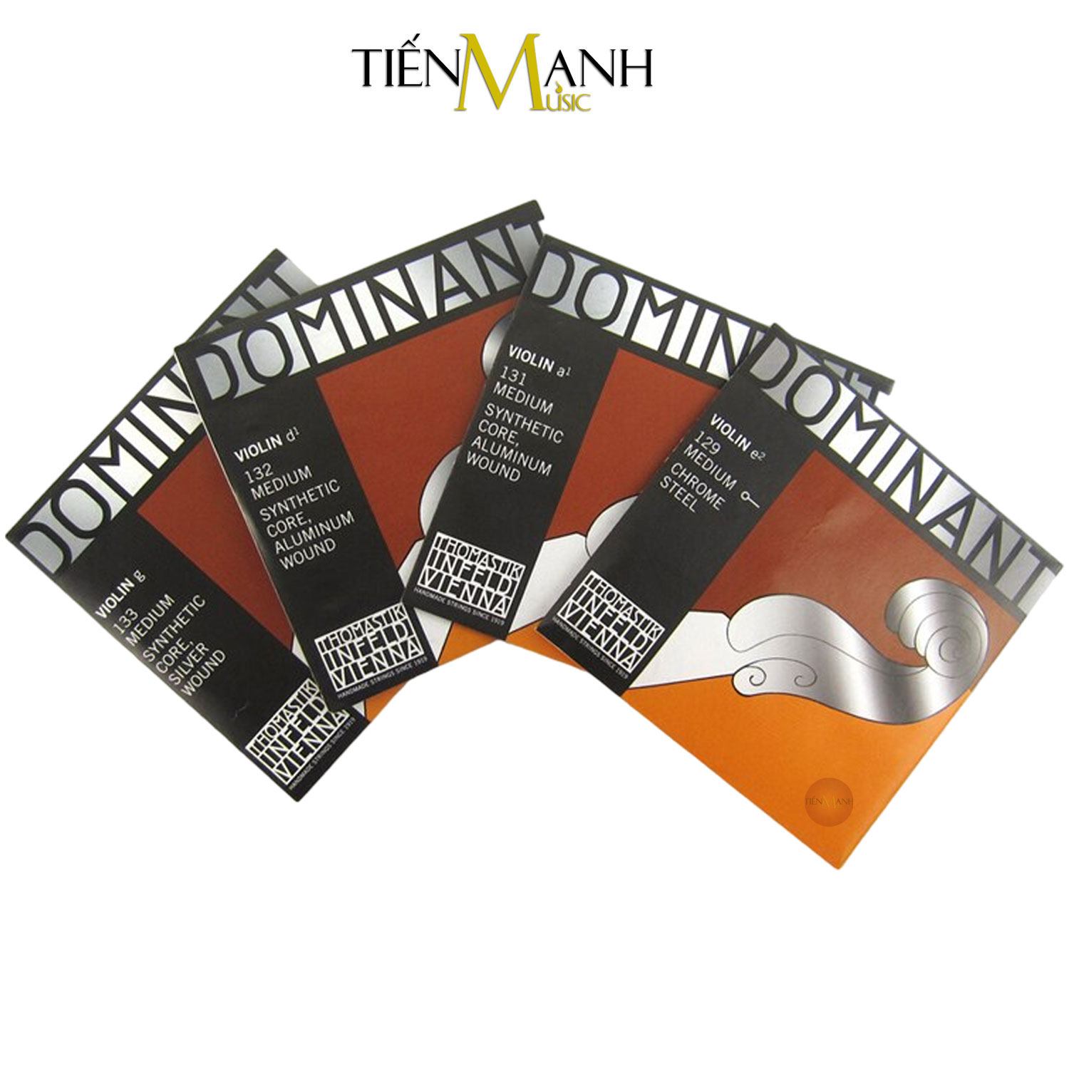 [Chính Hãng] Dây Đàn Violin Thomastik-Infeld Dominant 135B Synthetic Core Medium Gauge Full Set 4/4 Strings