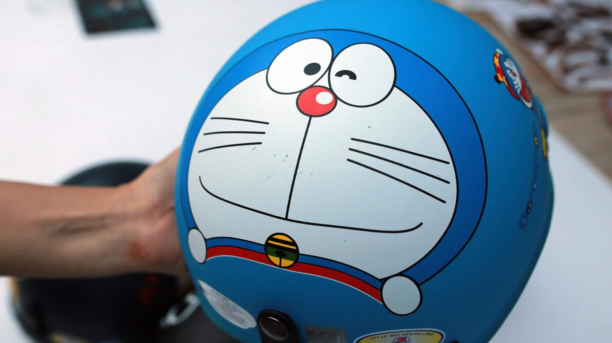 [HCM]Nón doraemon nửa đầu kèm kính