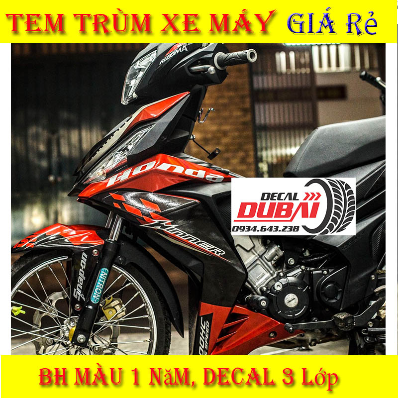 Tem Trùm Winner Đỏ Đen Motul