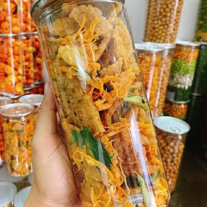 300g Cơm Cháy Lắc Khô Gà Lon Pet