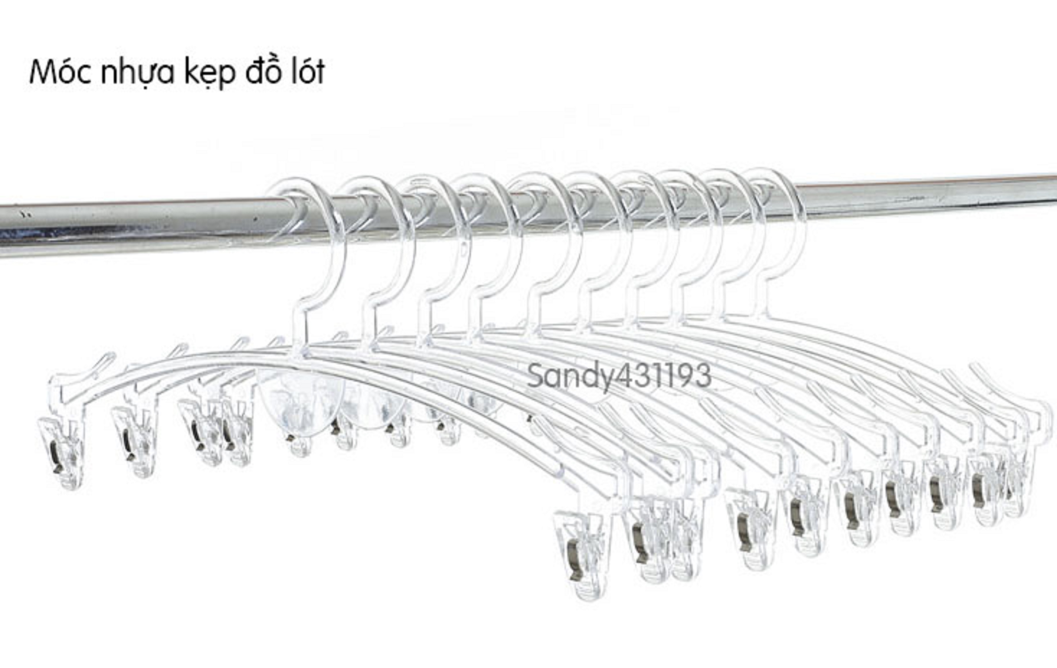 Móc Nhựa Kẹp Đồ Lót ( Bộ 10 móc )