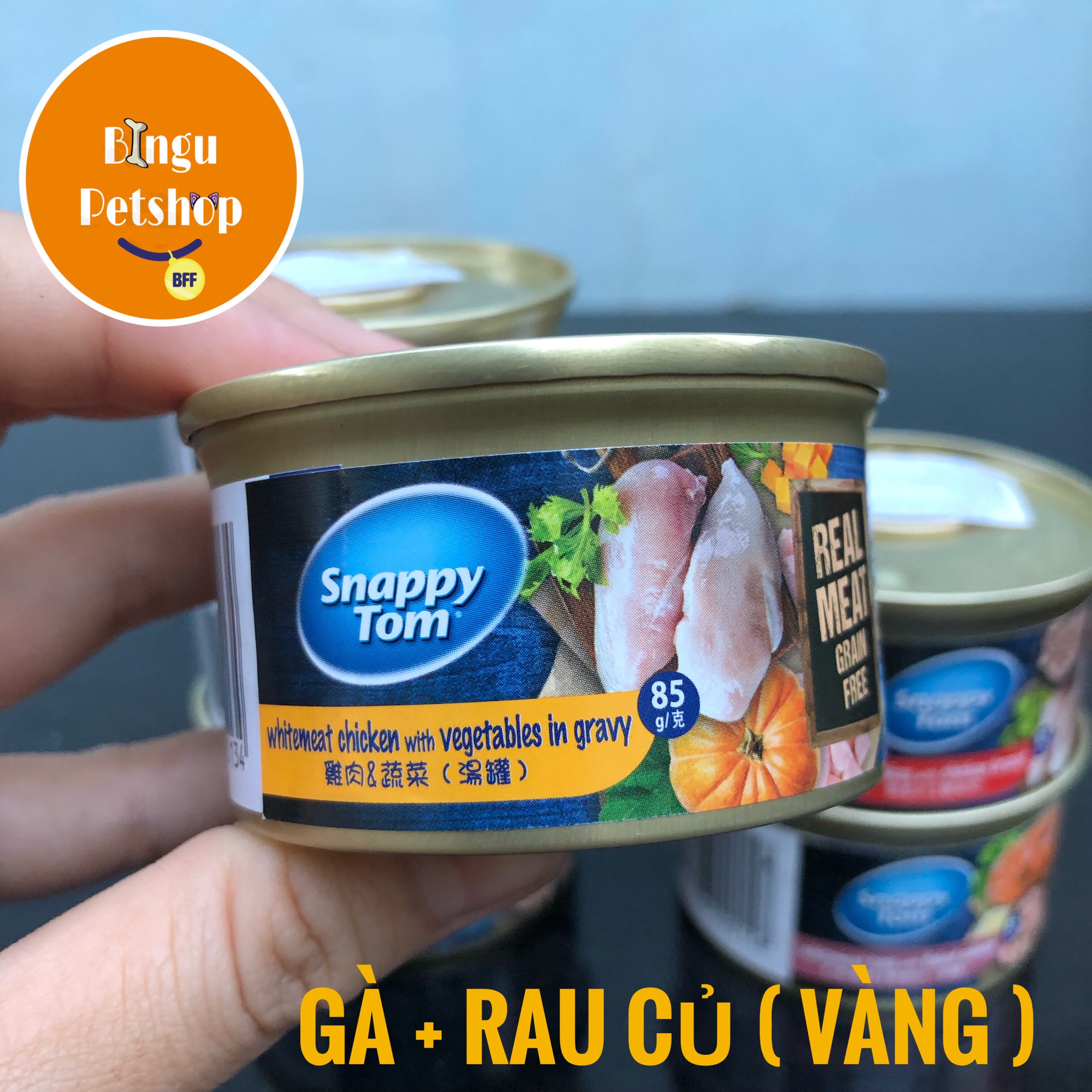 [ĐỦ VỊ] Pate Lon Snappy Tom Premium 85g cho mèo - THÁI LAN