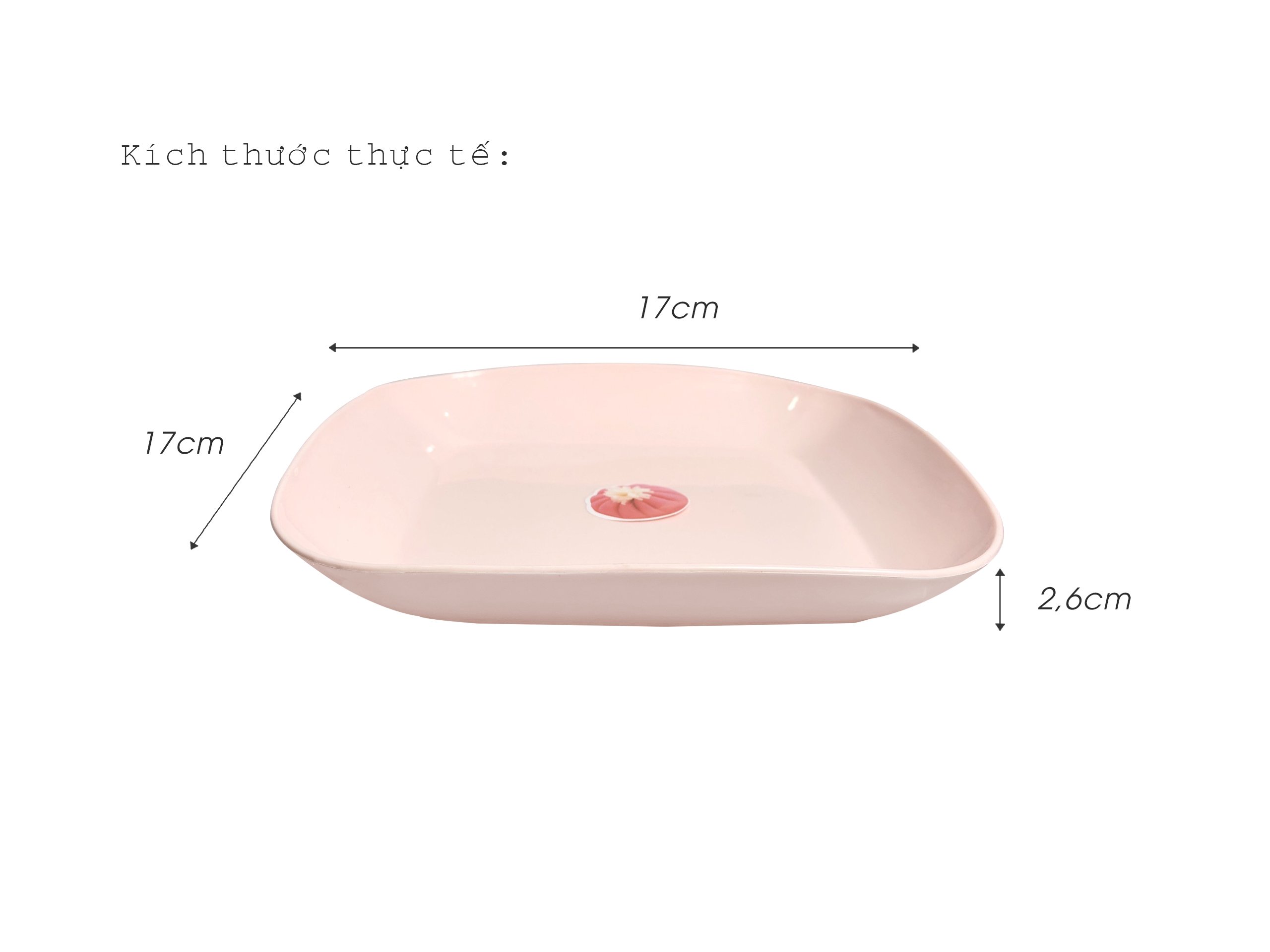 Dĩa vuông TỰ LẬP TL820-17cm