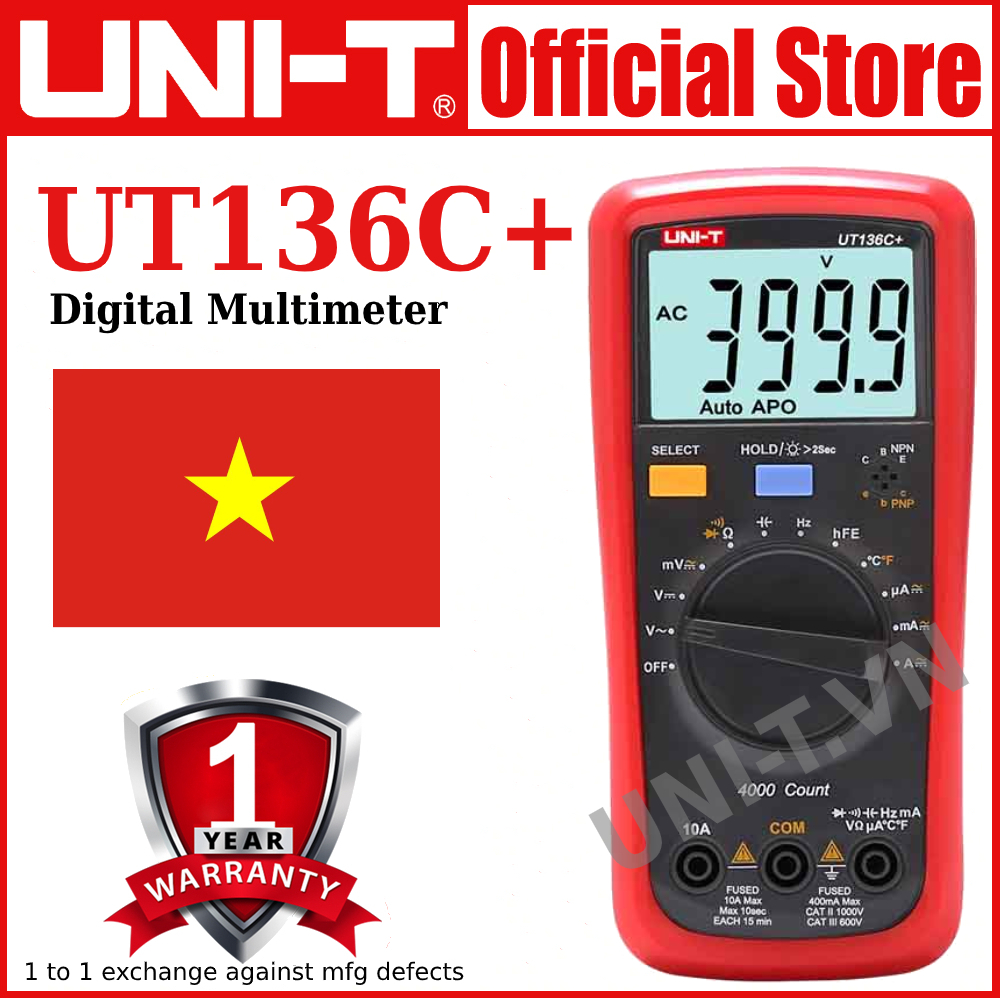 [HCM]UNI-T UT136C+ Digital Multimeter (AC/DC 1000V Digital Multimeter)