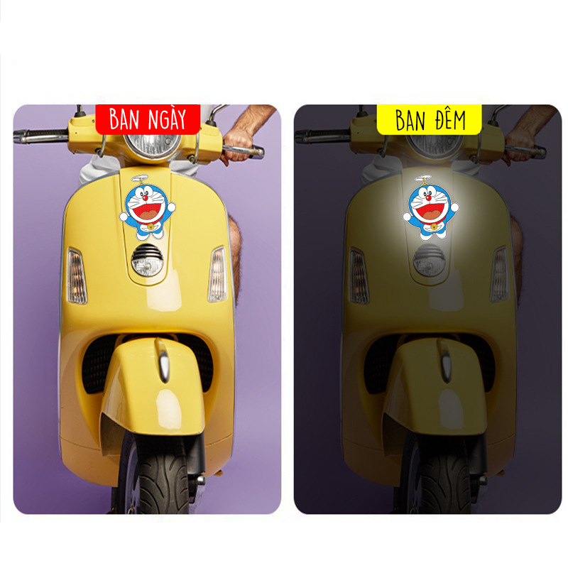 Sticker hình dán phản quang Doraemon dán xe TooYoo BK01046
