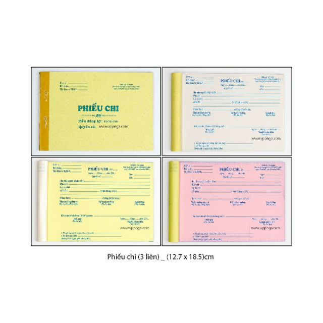 [HCM]Phiếu Chi Thu 3 liên 30 Bộ (1 cuốn)