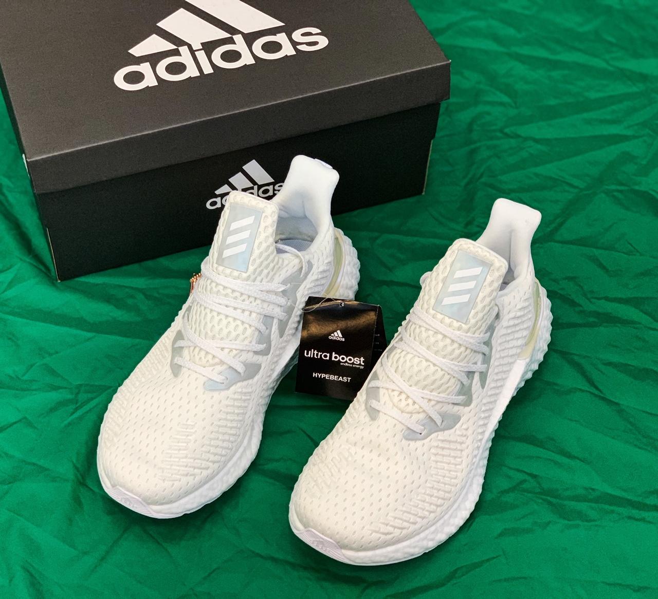 [HCM]Giày nam Alpha Boost mới nhẹ bền êm thời trang thể thao (trắng xám)