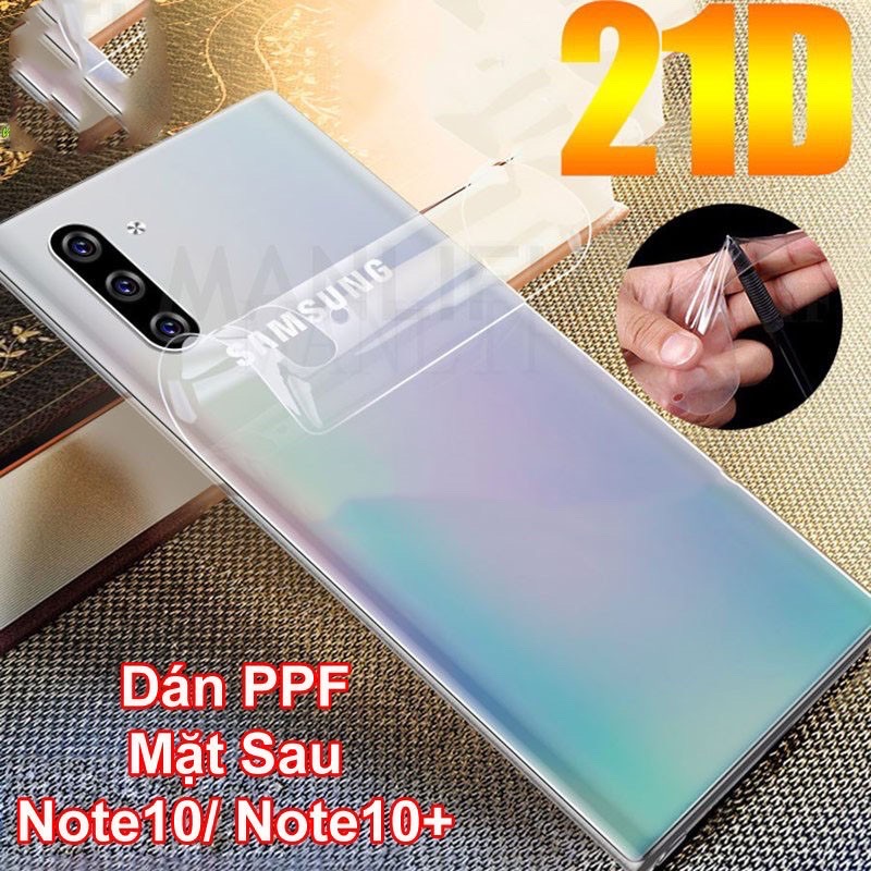 [HCM]Dán PPF Bảo vệ mặt lưng máy Samsung Note 10 / Note 10plus chống trầy xước và tự phục hồi vết xước nhẹ