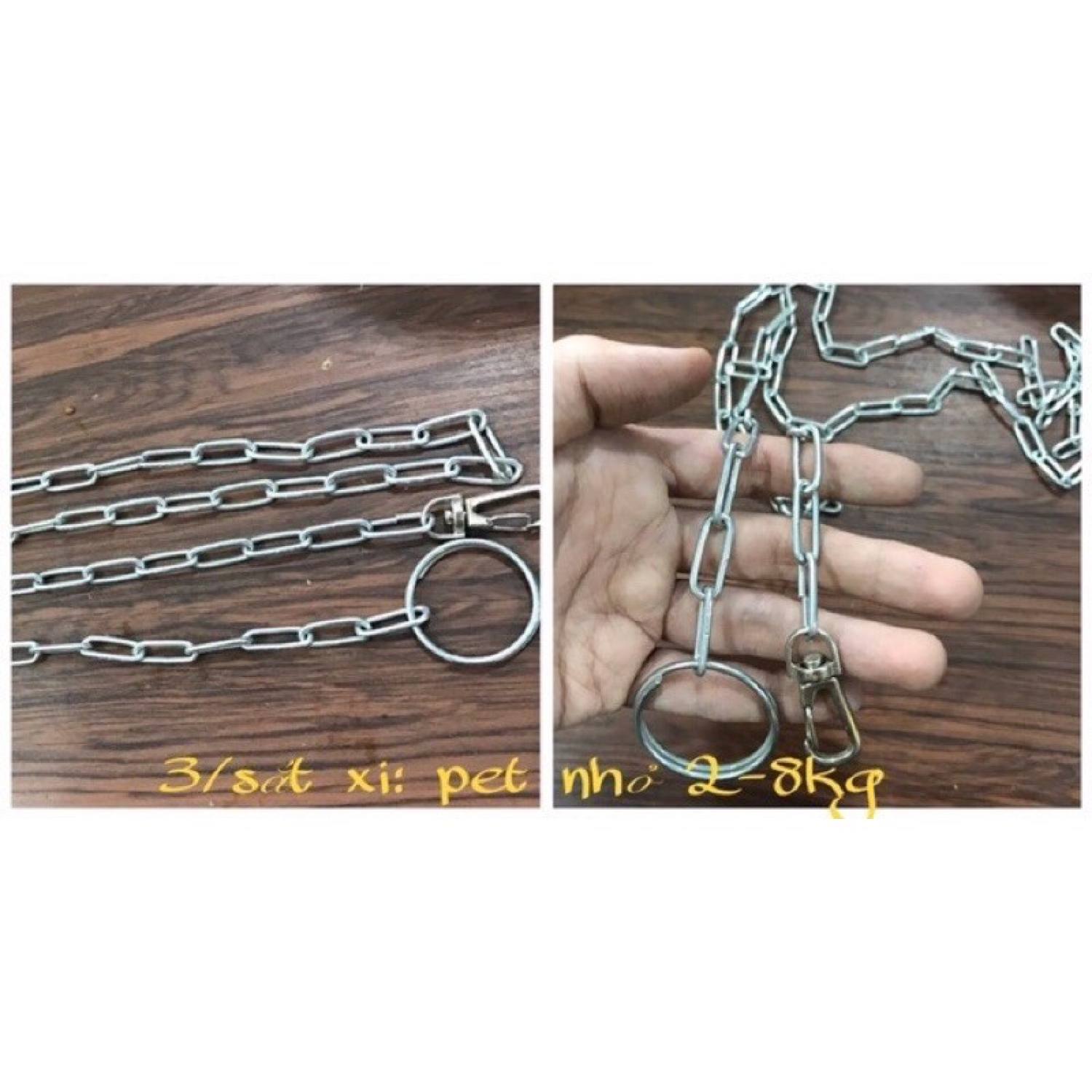 Dây xích chó mèo mini sắt xi loại tốt (dài 2m)
