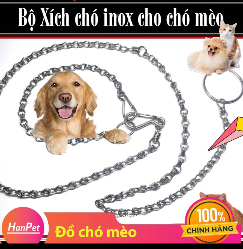 Hanpet - Dây xích chó mèo nhỏ size 1 dài  dành cho mèo và chó nhỏ dưới 6kg