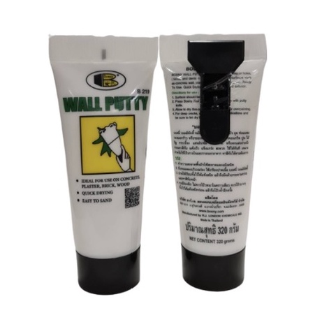Tuýp bột bả trám khe nứt tường, gỗ - Bosny Wall Putty (Tuýp 320g)