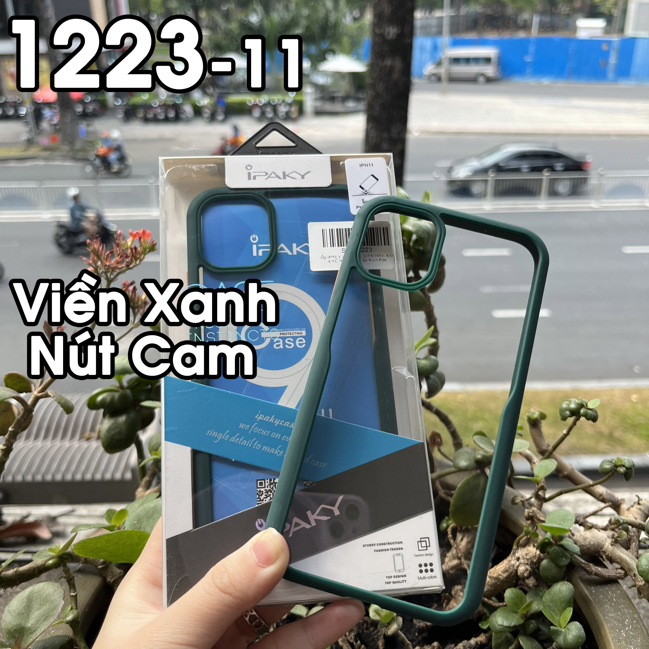 Ốp lưng ipaky iphone 11 / 11 pro / 11 pro max - mặt lưng trong, viền màu