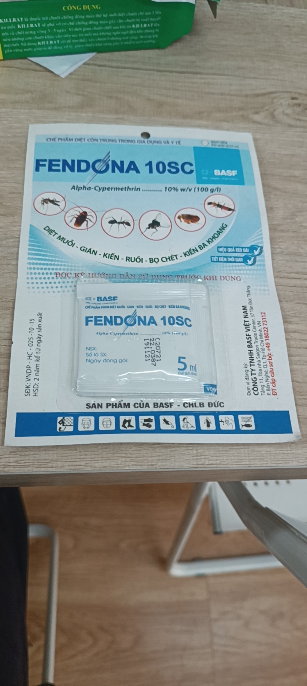THUỐC DIỆT RUỒI, MUỖI, KIẾN, GIÁN, BỌ CHÉT,.. CÔN TRÙNG FENDONA 10SC