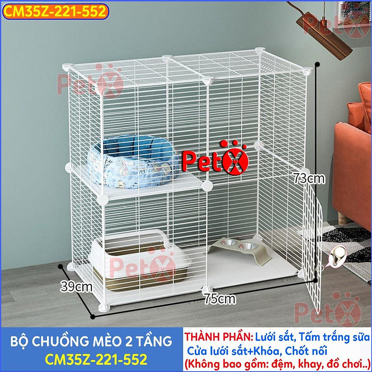 (TĂNG CHỐT NỐI,ĐẾ CHUỒNG,BÚA,,,,) Chuồng quây thú cưng lưới ghép 2 tầng (bán theo combo)
