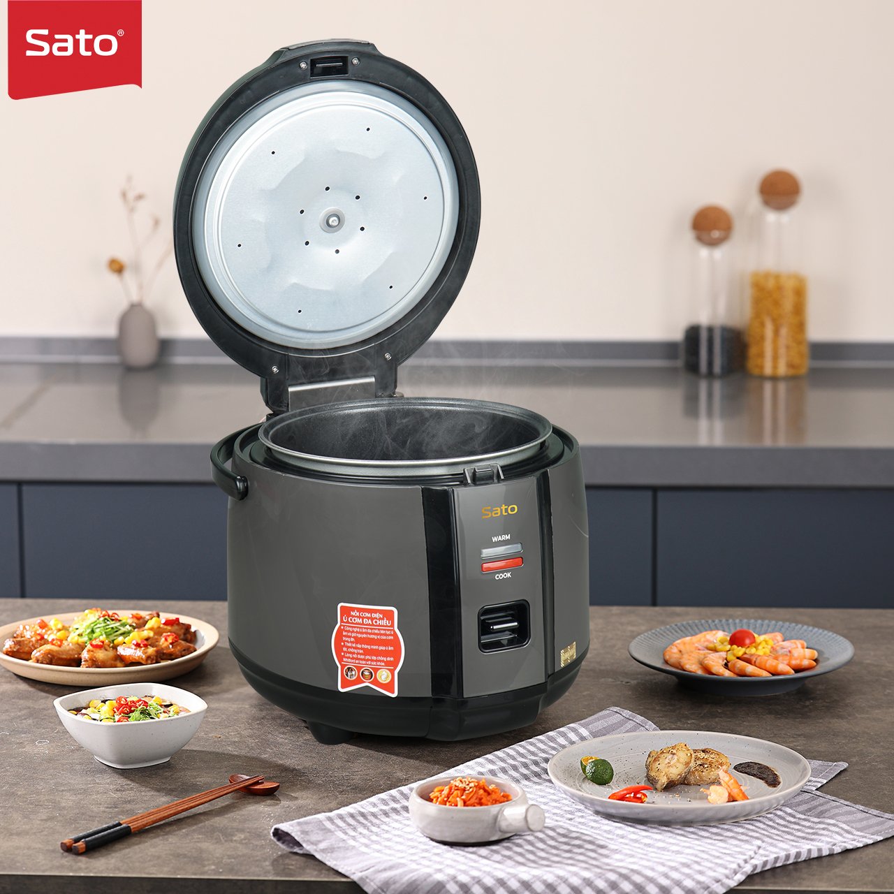 Nồi cơm điện 1.8L Sato 18F043