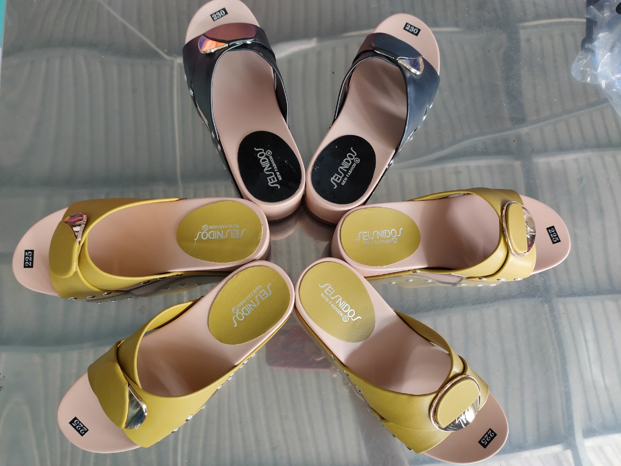 Dép nữ đế xuồng cao 7cm siêu nhẹ êm chân