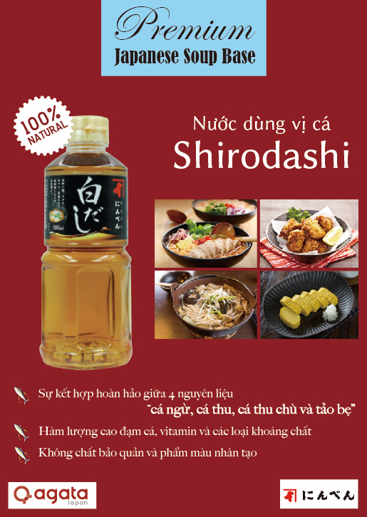 Nước dùng vị cá Shirodashi 500mL