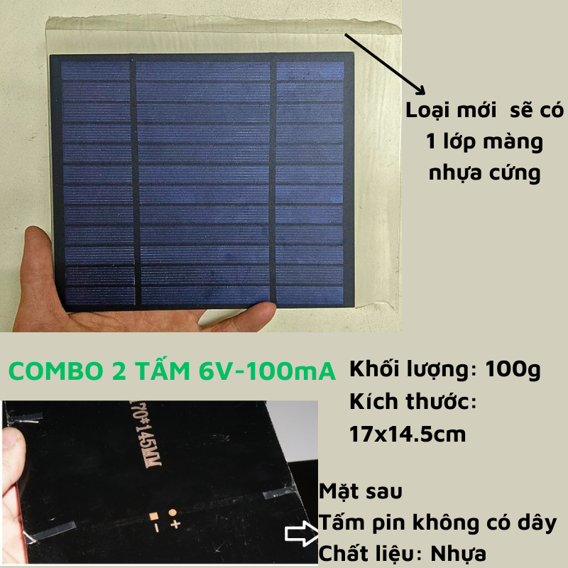 Tấm pin MONO năng lượng mặt trời 6v-5w
