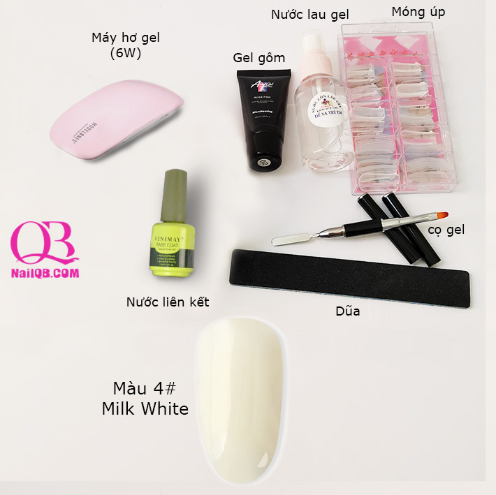 [HCM]Combo bộ dụng cụ làm gel gôm nối móng 7 món
