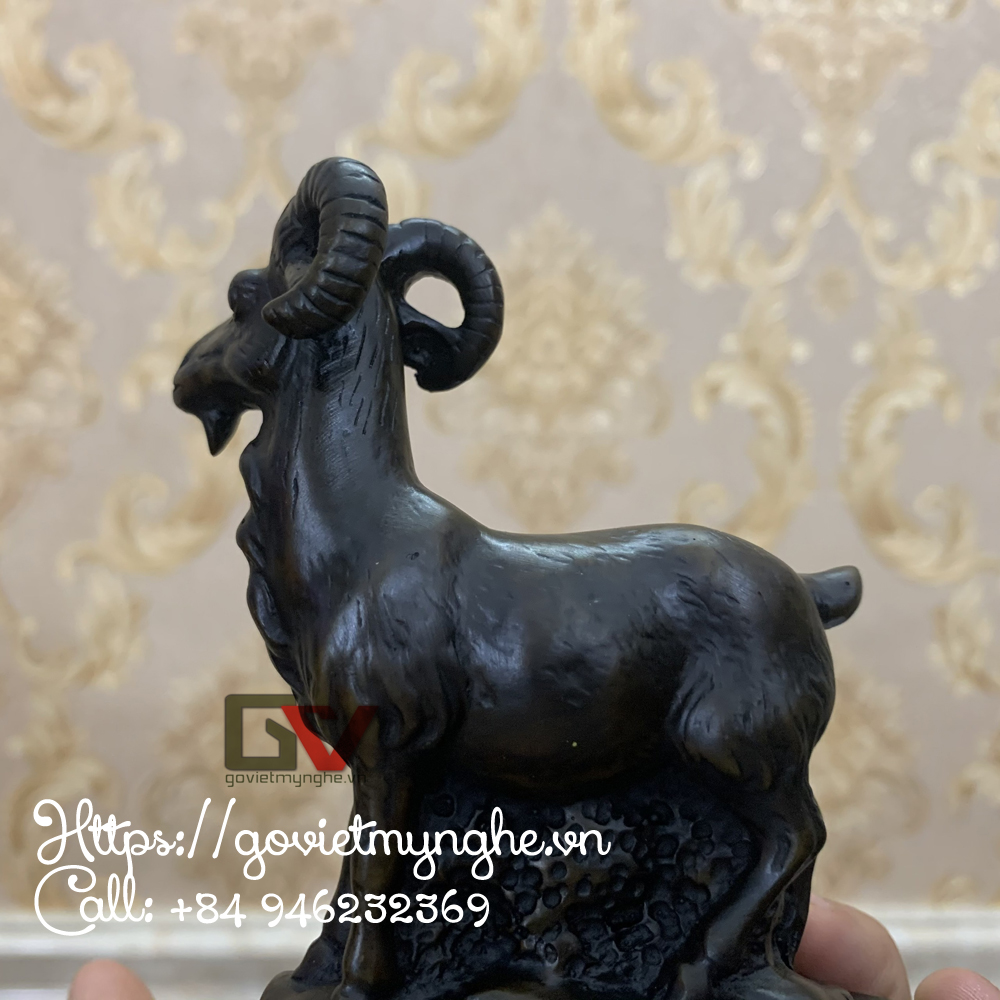 Tượng Đá Trang Trí Dê Phong Thủy - Đá Màu