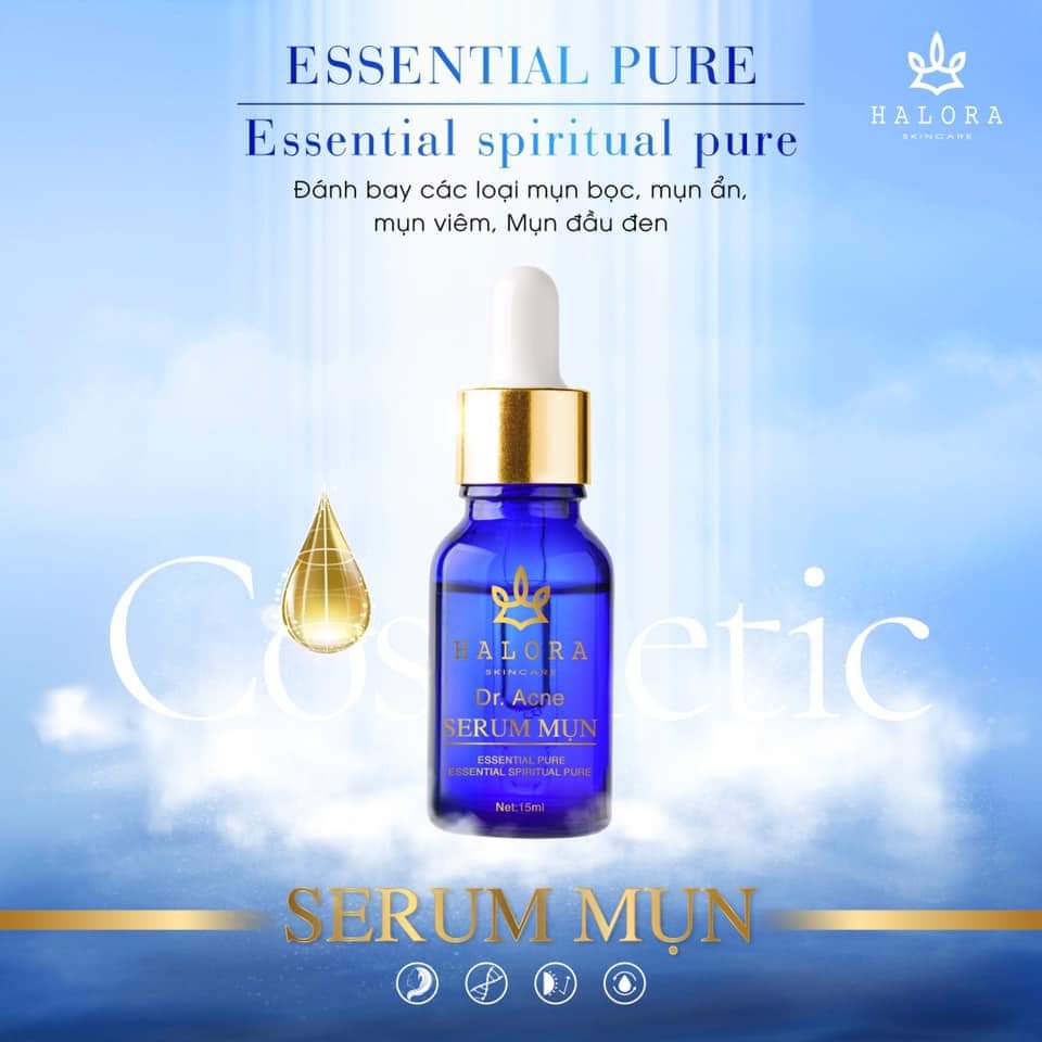 Combo Serum Mụn Và Sữa Rữa Mặt Thảo Dược Halora