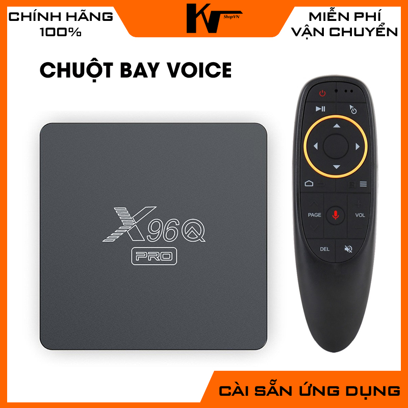 Android TV Box X96Q PRO, New 2021, Ram 2GB, Android TV 10.0, Có cổng quang Optical