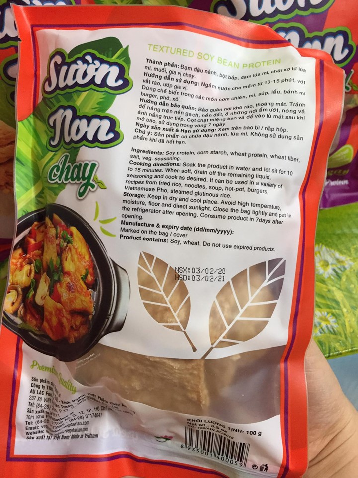 [HCM]Sườn Non Chay Âu Lạc Ngon Bổ  - Bịch 100G