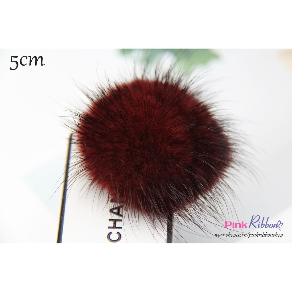 Lông thỏ bán cầu cỡ lớn 5cm