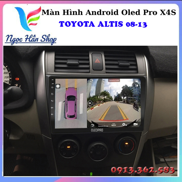 Combo màn hình liền camera 360 oledpro x4s cho xe toyota altis 2008-2013 - phụ kiện nội thất xe hơi, đầu android cho xe hơi, lắp đặt camera 360 cho oto, kinh doanh phụ kiện đồ chơi ô tô