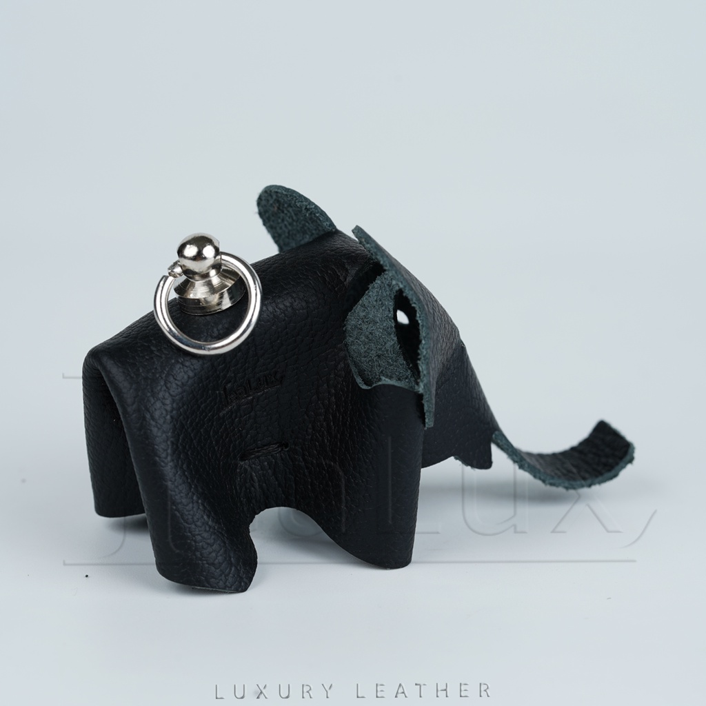 Móc Khóa Trang Trí Da Thật Hình Con Voi LEALUX ELEPHANT