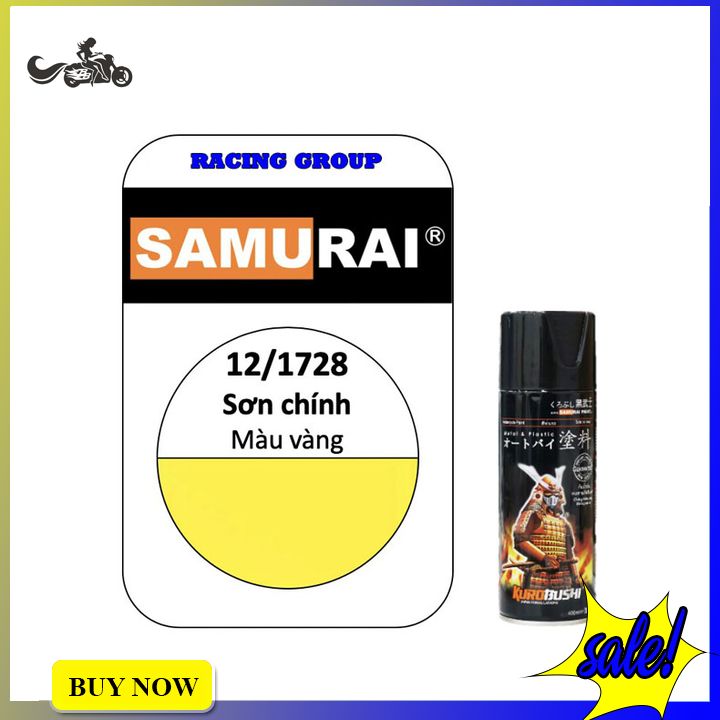 Sơn Xịt Samurai màu vàng mã 121728 (chai 400ML)