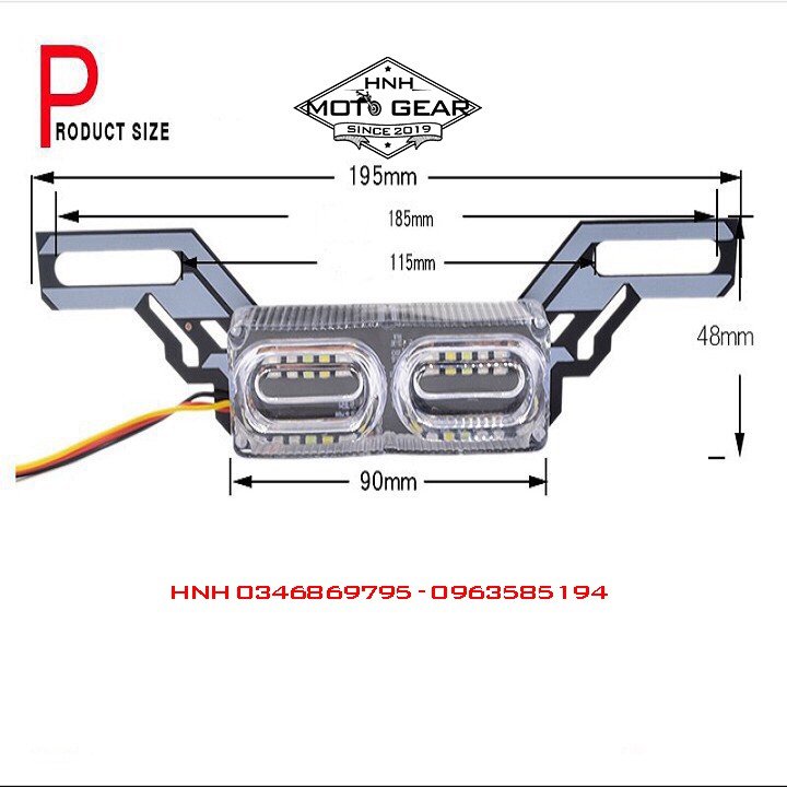 Đèn Led Police Gắn Biển Số Xe Máy