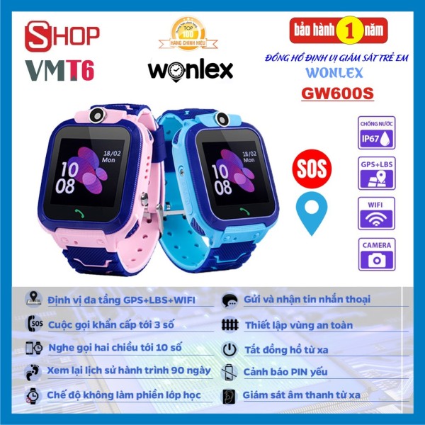 Đồng hồ định vị thông minh WONLEX GW600S - Wifi - Chống nước IP67 - Chính hãng !