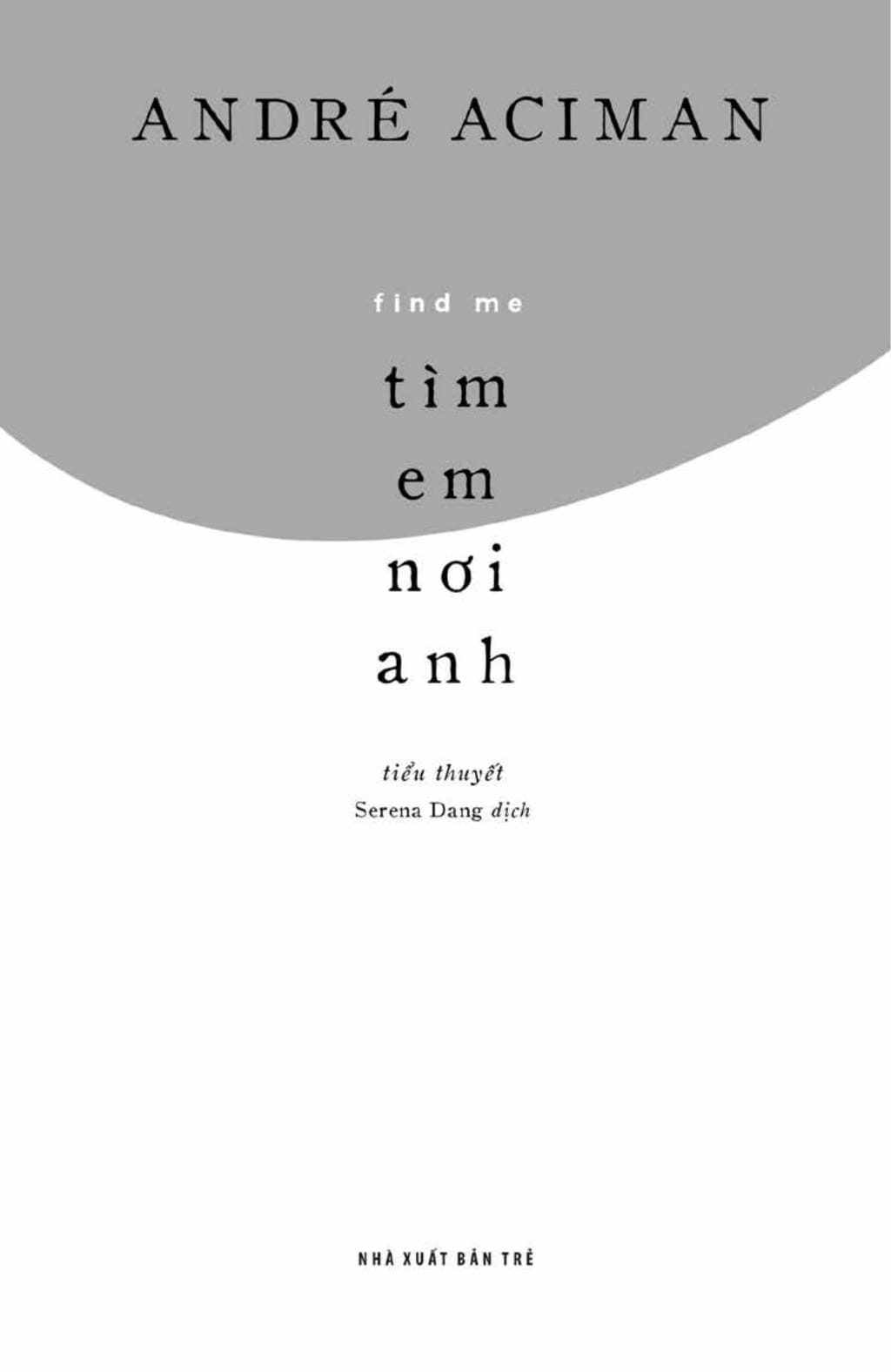 Sách Fahasa - Tìm Em Nơi Anh - Find Me