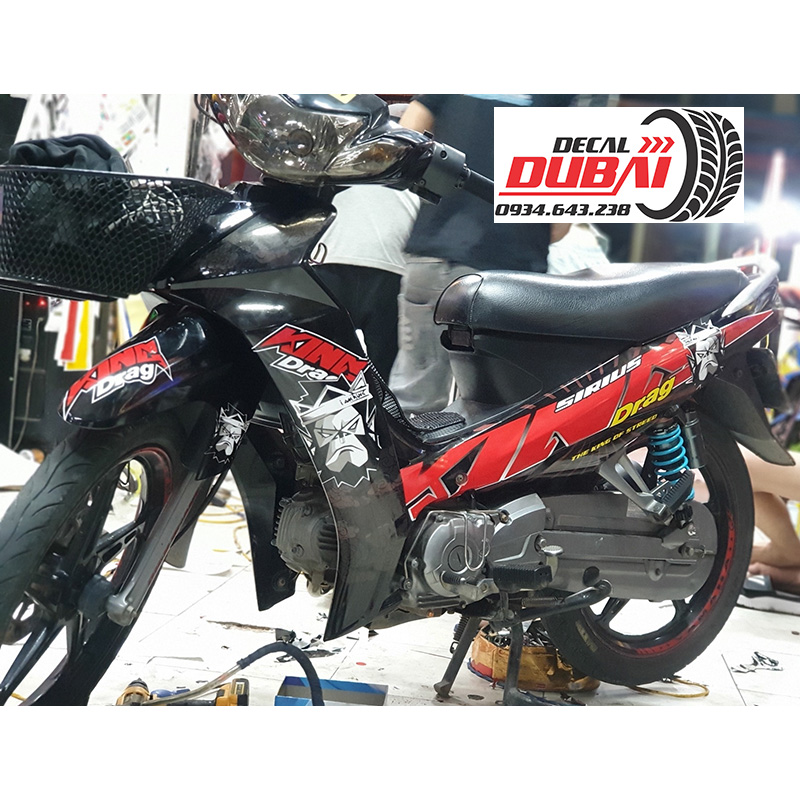 Tem Trùm Sirius Đen Đỏ King Drag 3