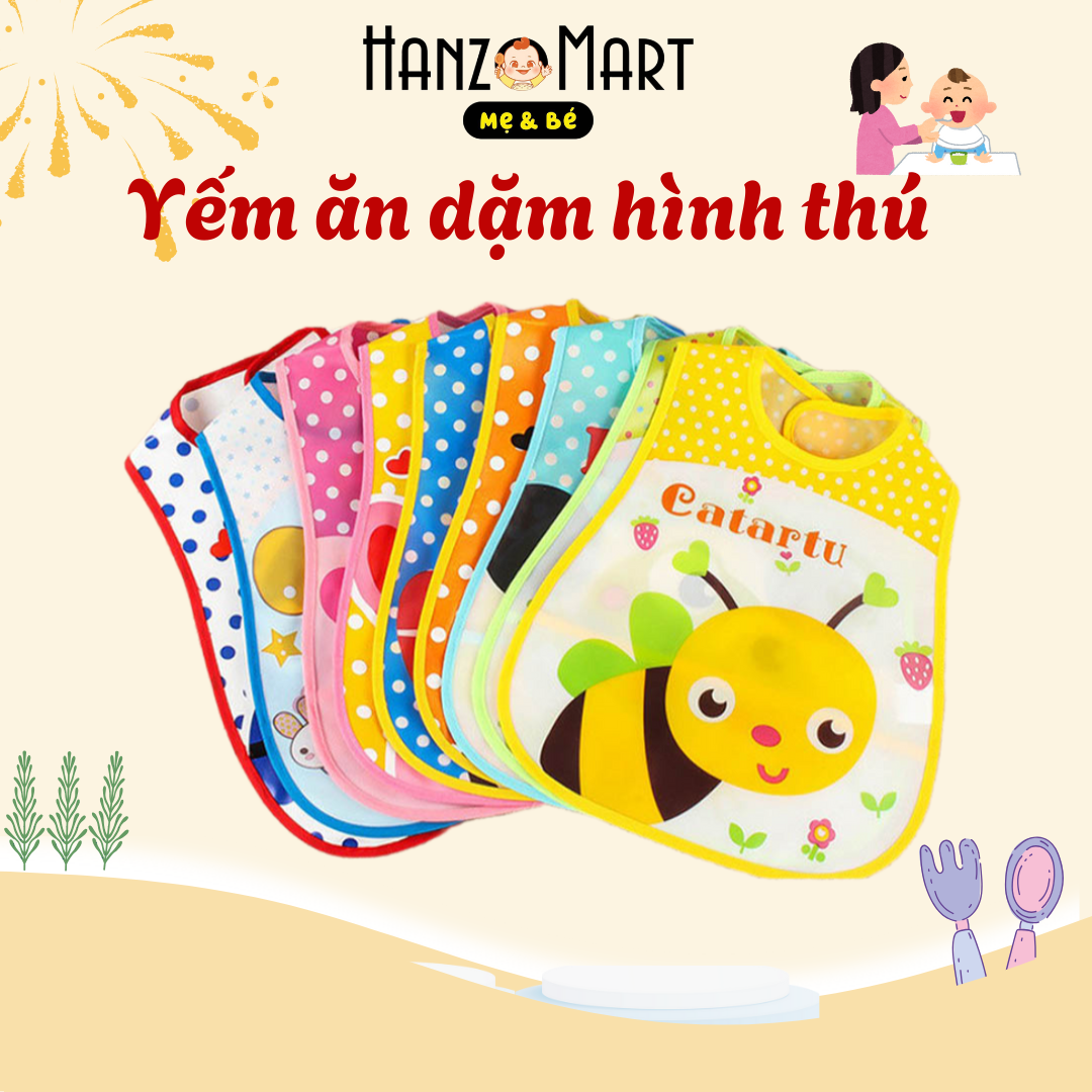 Yếm Ăn Dặm Hình Thú Cho Bé