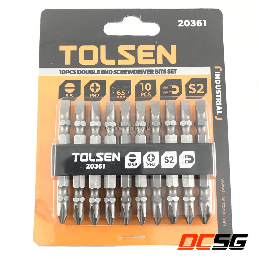 Mũi vít 2 đầu PH2-SL5-S2, có từ tínhTolsen20361 (1 mũi)
