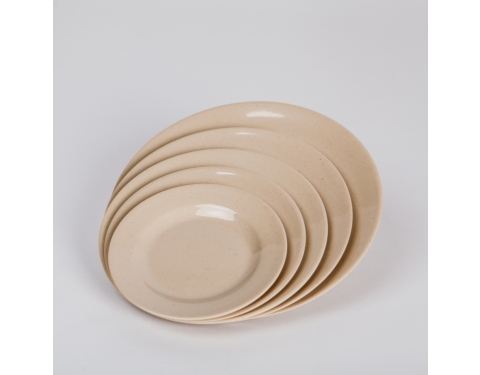 Dĩa Nhựa Melamine Màu Nâu
