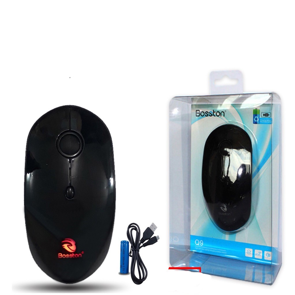 [HCM]Chuột không dây pin sạc siêu mỏng Bosston Q9 Silent
