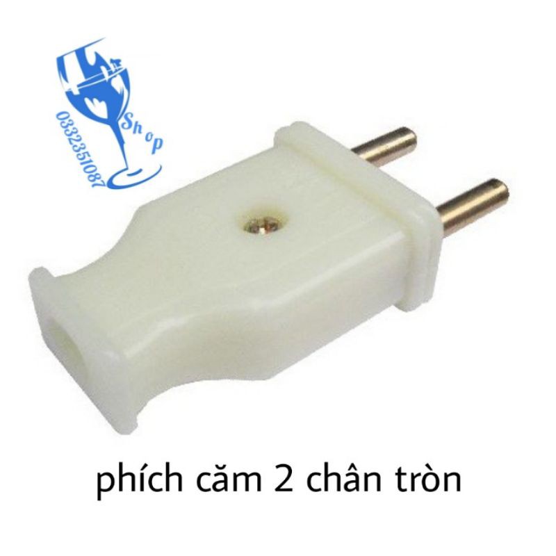 Phích căm 2 chân tròn