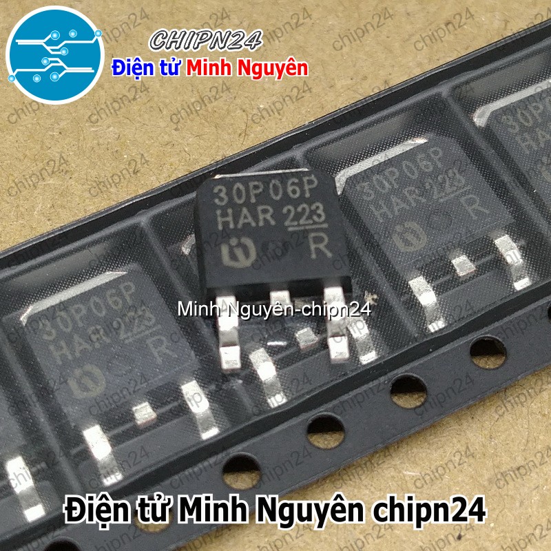 [2 con] (SOP) Mosfet Dán 30P06 TO-252 30A 60V Kênh P (SMD) (SPD30P06PG 30P06P) - HH006667